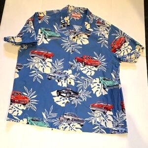 New Muscle Cars Button Up Short Sleeve Hawaiian Shirt Mens Size 2XLarge